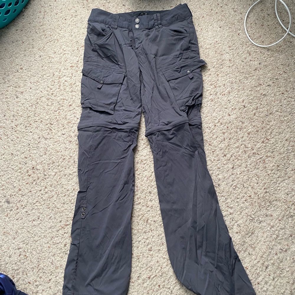 prAna Convertible Gray Hiking Pants - Transition with Ease from Pants to Shorts